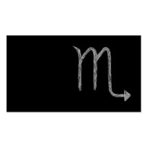 Scorpio. Zodiac Astrology Sign. Black. Business Cards
