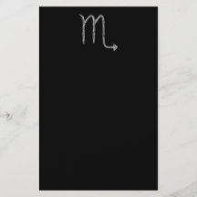 Scorpio. Zodiac Astrology Sign. Black. Flyer