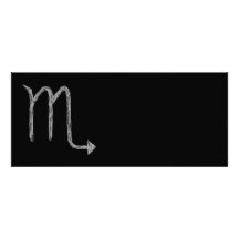 Scorpio. Zodiac Astrology Sign. Black. Custom Invitations