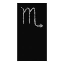 Scorpio. Zodiac Astrology Sign. Black. Personalized Photo Card