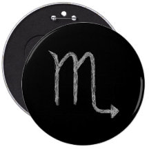 Scorpio. Zodiac Astrology Sign. Black. Pins