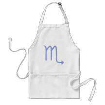 Scorpio. Zodiac Astrology Sign. Blue. Aprons