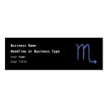 Scorpio. Zodiac Astrology Sign. Blue. Business Card Template