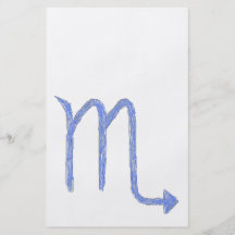 Scorpio. Zodiac Astrology Sign. Blue. Flyers