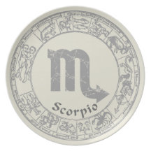 Scorpio Zodiac sign vintage Dinner Plates