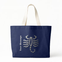 Scorpio Zodiac Star Sign In Light Silver Canvas Bags