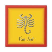 Scorpio Zodiac Star Sign In Light Silver Refrigerator Magnets
