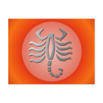 Scorpio Zodiac Star Sign In Light Silver