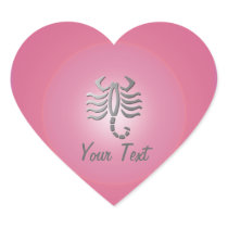 Scorpio Zodiac Star Sign Pink Heart