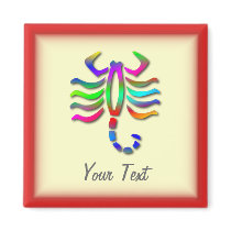 Scorpio Zodiac Star Sign Rainbow Fridge Magnet