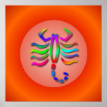 Scorpio Zodiac Star Sign Rainbow Posters