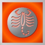Scorpio Zodiac Star Sign Silver Premium Posters