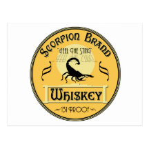 Scorpion Brand Whiskey Post Cards