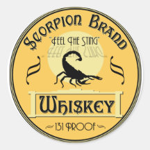 Scorpion Brand Whiskey Sticker