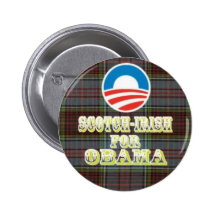 Scotch-Irish for Obama Button