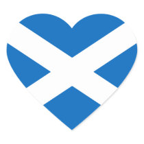 Scotland Flag Heart Sticker