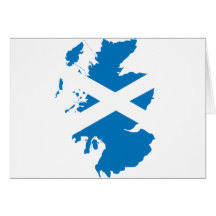 Scotland flag map card