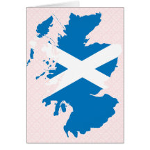 Scotland Flag Map full size Card