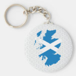 Scotland Flag Map full size Key Chains