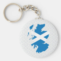 Scotland Flag Map full size Key Chains