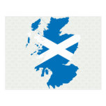 Scotland Flag Map full size Postcard