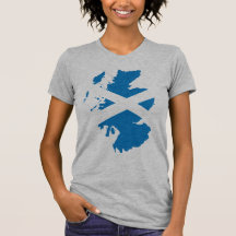 Scotland flag map t shirt