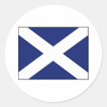 SCOTLAND FLAG ROUND STICKERS