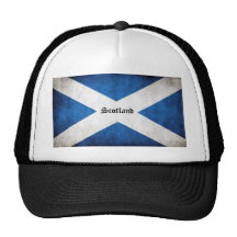 Scotland Grunge Flag Hats