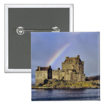 Scotland, Highland, Wester Ross, Eilean Donan Pinback Buttons