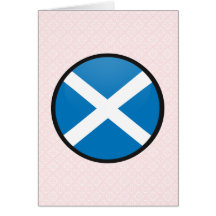 Scotland quality Flag Circle Greeting Cards