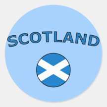 Scotland Round Stickers