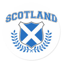 Scotland Round Stickers