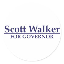 Scott Walker for Governor Round Sticker