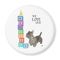 Scottie Alphabet Blocks Refrigerator Magnets