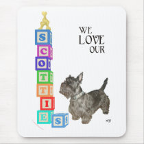 Scottie Alphabet Blocks Mousepads