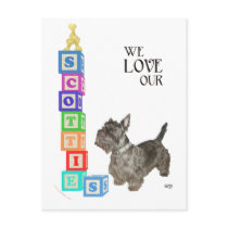 Scottie Alphabet Blocks Post Card