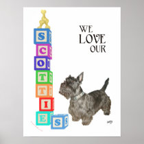 Scottie Alphabet Blocks Poster