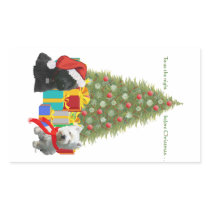 Scottie and Westie Christmas Tree Stickers