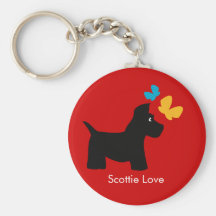 Scottie Dog Love Keychain