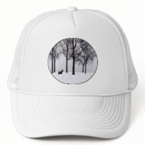 Scottie in Snowy Woods Hats