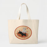 Scottie & Westie Fallen Leaves Tote Bag