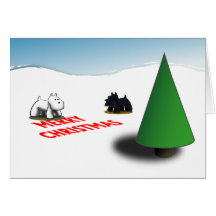 Scottie/Westie Tannenbaum Greeting Card