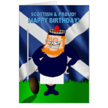 Scottish and Proud Rugby Birthday Card