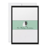 Scottish Bride and Groom Wedding Invitation -green
