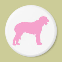 Scottish Deerhound (pink) magnets
