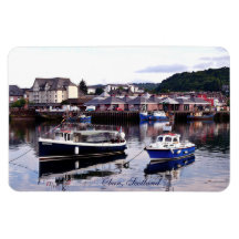 Scottish Fishing Village, Fridge Magnet