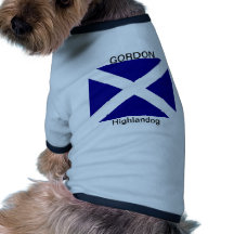 Scottish Flag clothing Dog Tee Shirt