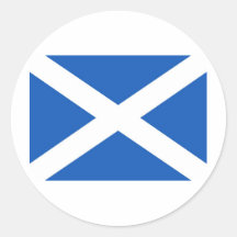 Scottish Flag Round Stickers