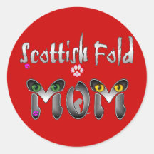 Scottish Fold Cat Mom Gifts Stickers