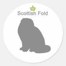 Scottish Fold g5 丸形シール・ステッカー